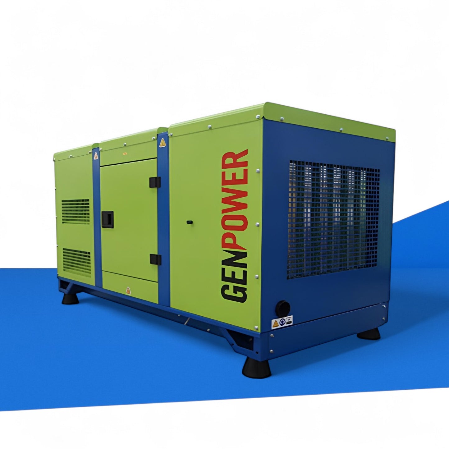 GENPOWER Diesel Generator GNT 34 mit 30,9 kVA / 34 kVA Leistung, dreiphasig, schallgedämpft oder offen erhältlich