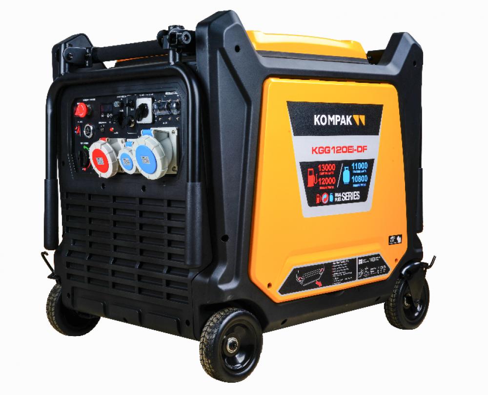 Kompak 16 kVA 400 V Gas & Benzin KGG120Ei-DF Inverter Stromaggregat