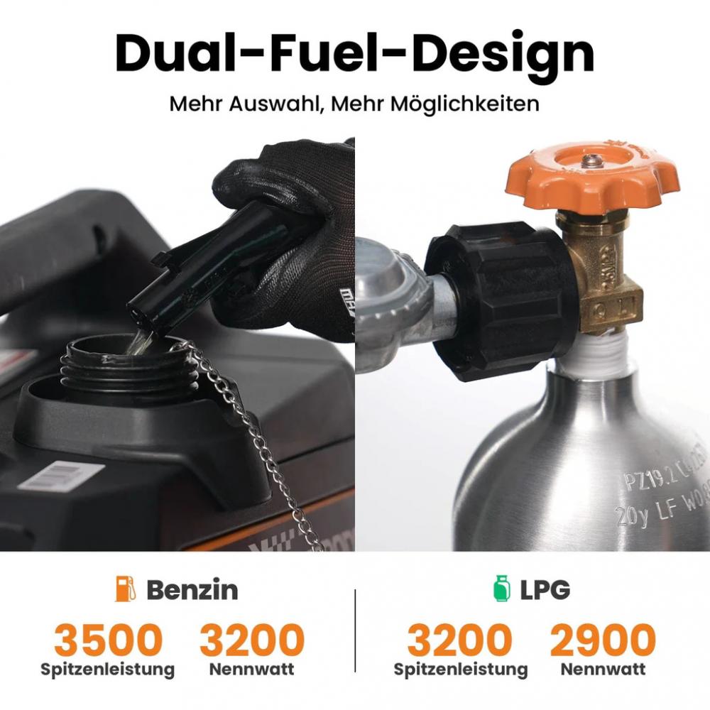 maXpeedingrods 3500 Watt DualFuel Inverter Stromerzeuger MXR 3500S