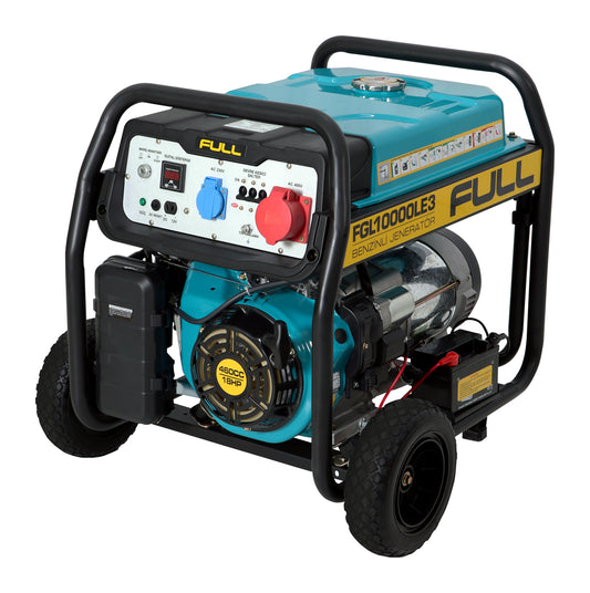 Full Generator FGL 10000LE3 8 kW / 10 kVA Benzin Generator (Dreiphasig)