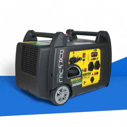 Champion 3500E DualFuel Inverter-Stromerzeuger, 3500 W, mit Benzin & Gas, leise und effizient, ideal für Haus, Camping und Notfälle