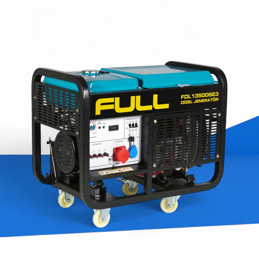 Full Generator FDL 13500SE3 schallgedämpfter Diesel Generator mit 11 kW / 13,75 kVA Leistung, dreiphasig