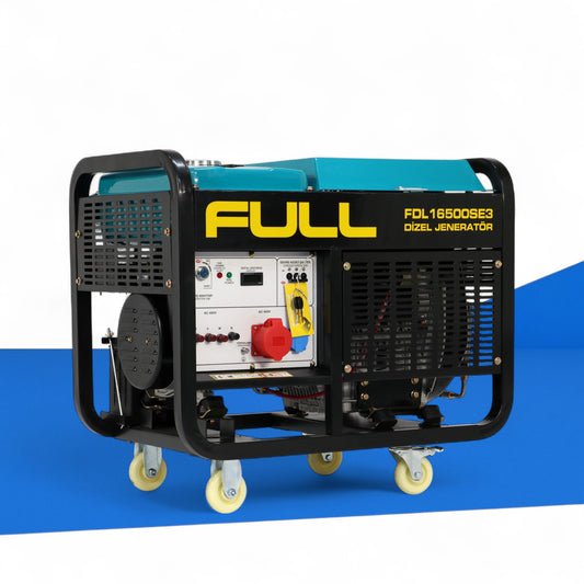 Full Generator FDL 16500SE3 schallgedämpfter Diesel Generator mit 15 kW / 16,25 kVA Leistung, dreiphasig