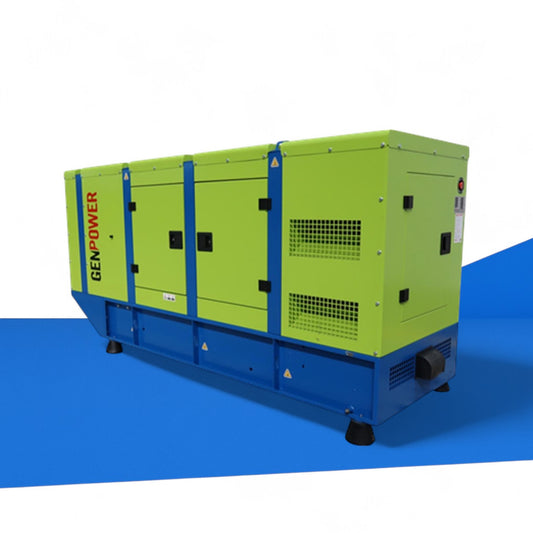 GENPOWER Diesel Generator GNT 100 mit 90,9 kVA / 100 kVA Leistung, dreiphasig, schallgedämpft oder offen erhältlich