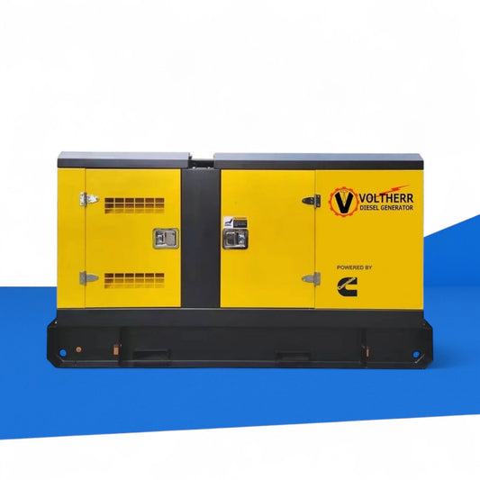 Voltherr VDL-50/C Diesel-AVR-Stromerzeuger, 50 kVA Nennleistung, 55 kVA Spitzenleistung, 4-Zylinder-Cummins-Motor, 400 V, 3-phasig, 7,0 l/h Verbrauch bei 50 % Last, mit ATS-Funktion, Fernstart und MS-Windows-Fernüberwachung, ideal für Industrie, Baustellen und Notstromversorgung
